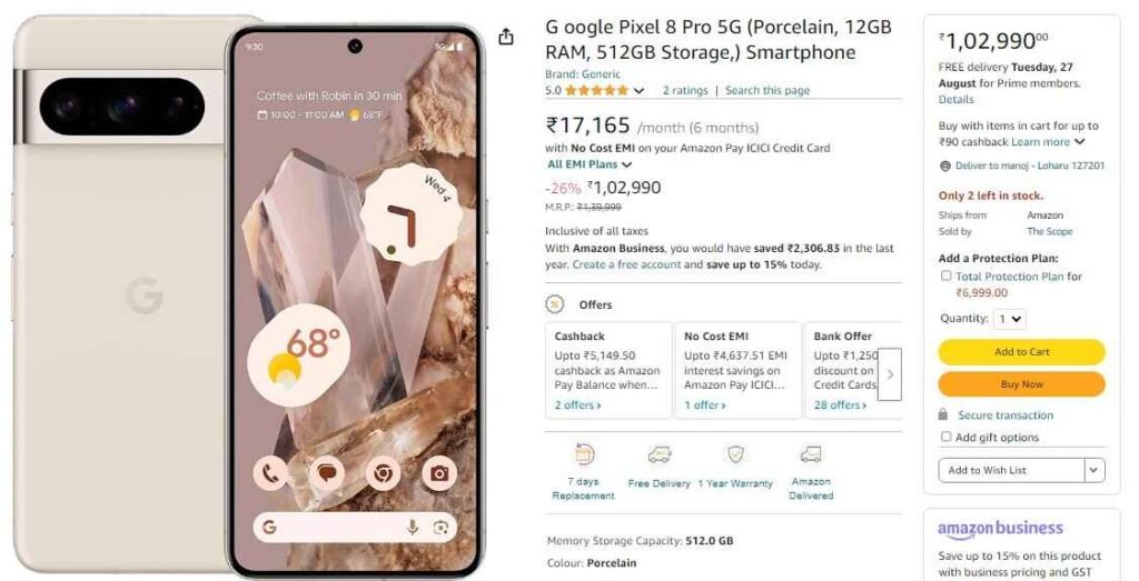 Google Pixel 8 Pro 5G (Porcelain, 12GB RAM review